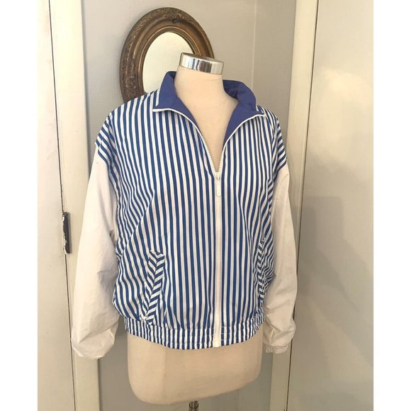 Vintage TAIL Windbreaker Long Sleeve Zip Up Jacket blokecore M Striped stripes - Picture 9 of 13